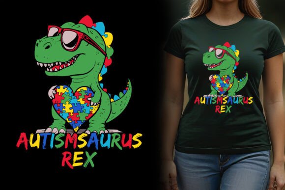 Autism Saurus Funny T-Rex Graphics