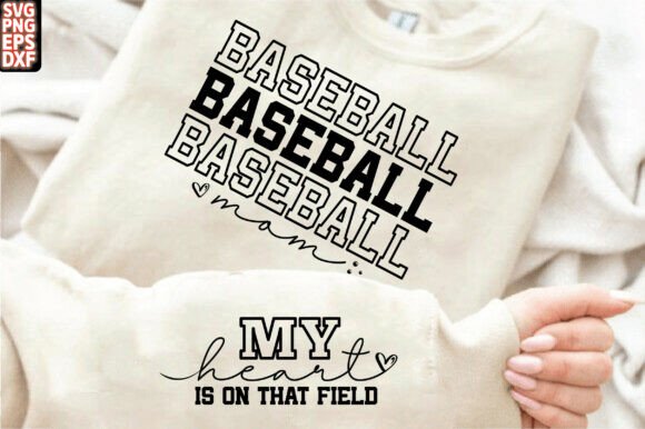 Baseball Mom Sleeve Shirt SVG PNG