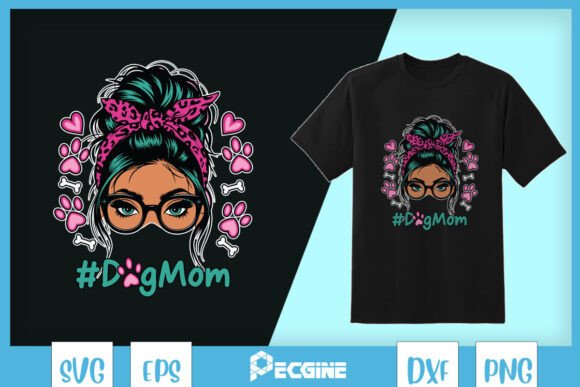 Dog Mom Messy Bun SVG