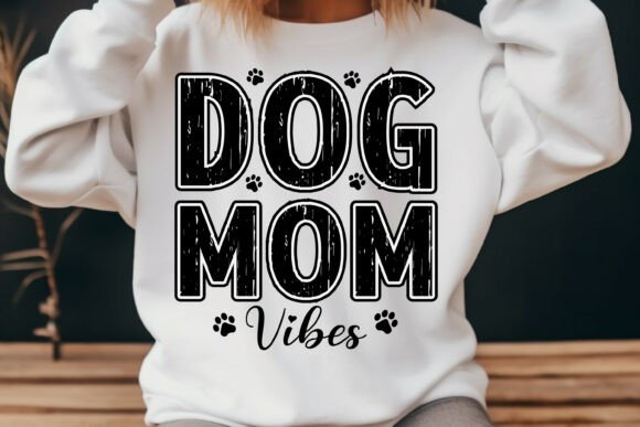 Dog Mom Vibes Retro Svg Png: An Embroidery Designer's Take